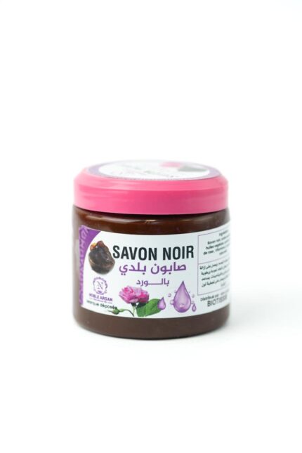 Savon Noir Beldi à la Rose – 100 % Naturel | Gommage & Soin Traditionnel – Noble Argan