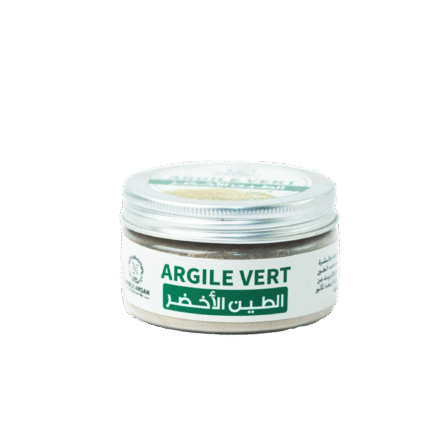 Argile Verte Naturelle – Masque Purifiant & Détoxifiant – الطين الأخضر – Noble Argan