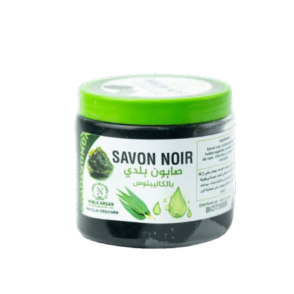 Savon Noir Beldi à l’Eucalyptus – 100% Naturel, Exfoliant et Purifiant
